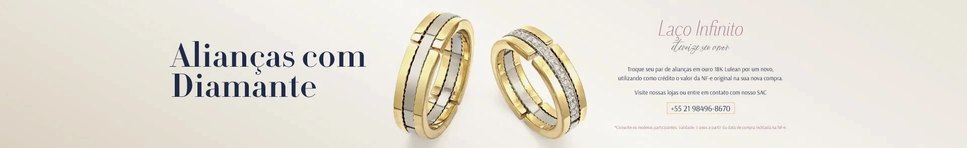 Alianças com Diamante