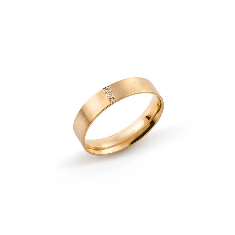 Aliança Noivado ou Casamento em Ouro 18K (750) Com Diamante