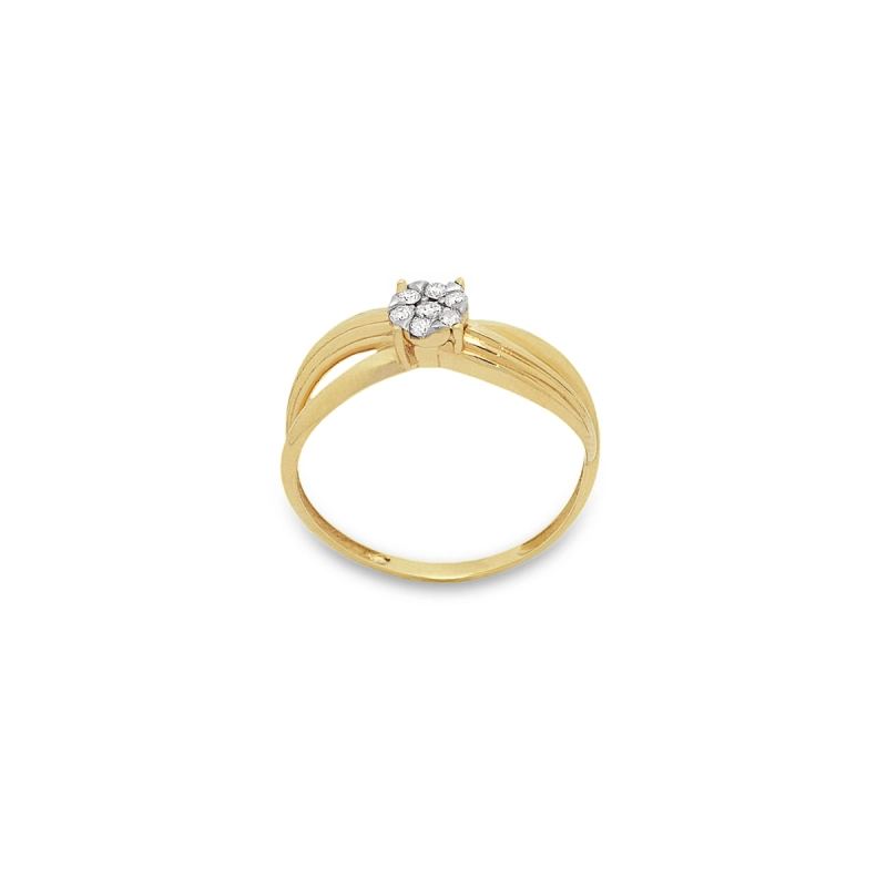 ANEL ÍNTIMO FIOS OURO 18K COM DIAMANTES