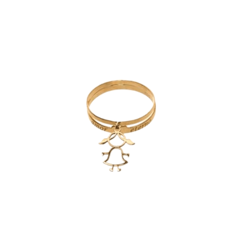 Anel Menina Amor Eterno em Ouro 18K (750)