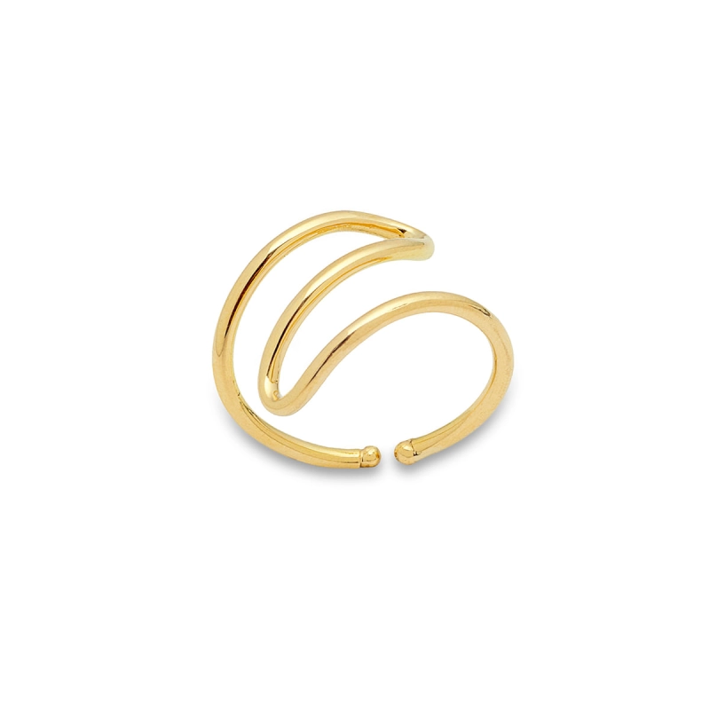 ANEL REENCONTRO CURVAS OURO 18K