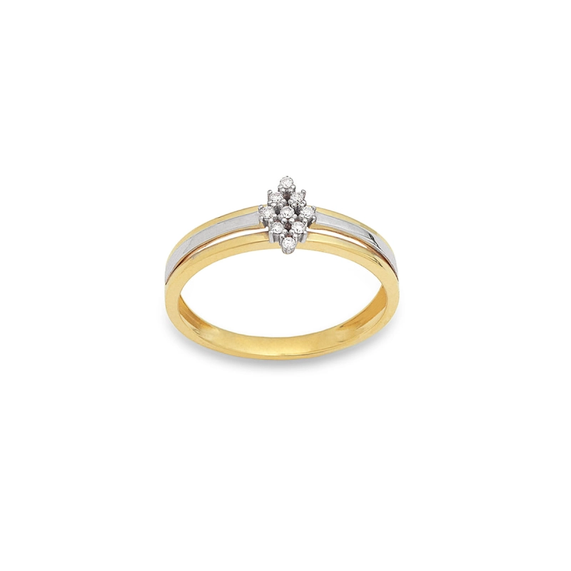 ANEL SINTONIA FIOS OURO 18K COM DIAMANTES