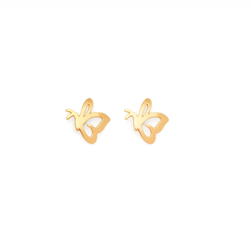 BRINCO BORBOLETA EM OURO 18K