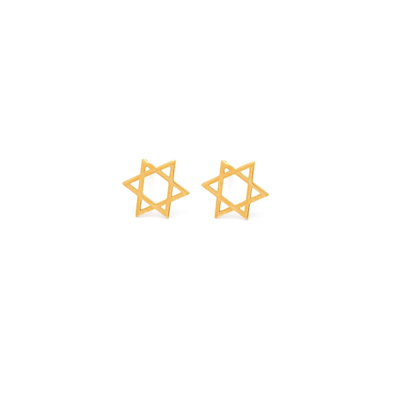 BRINCO ESTRELA DE DAVI PEQUENA EM OURO 18K