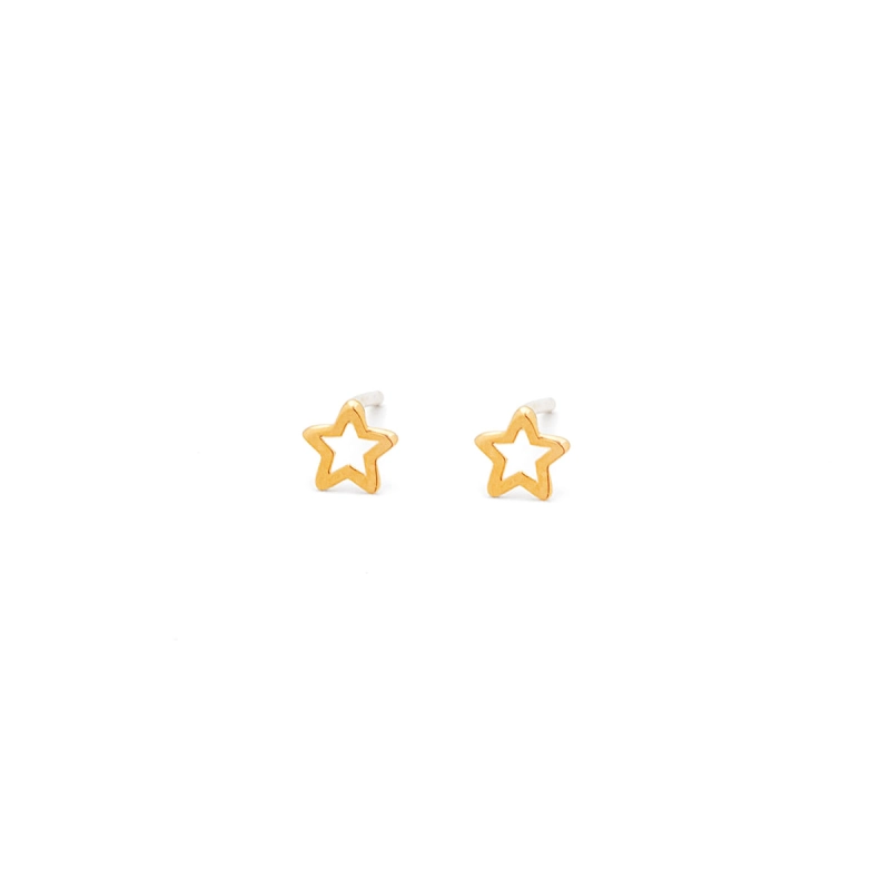 BRINCO ESTRELA PEQUENA EM OURO 18K