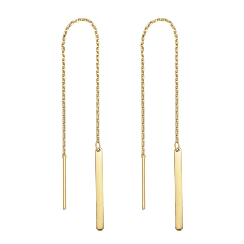 BRINCO PENDURADO PLACA EM OURO 18K