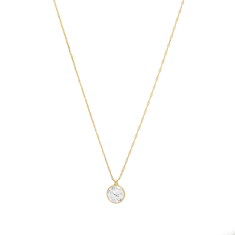 COLAR LUMEA PONTO DE LUZ OURO 18K COM ZIRCÔNIA