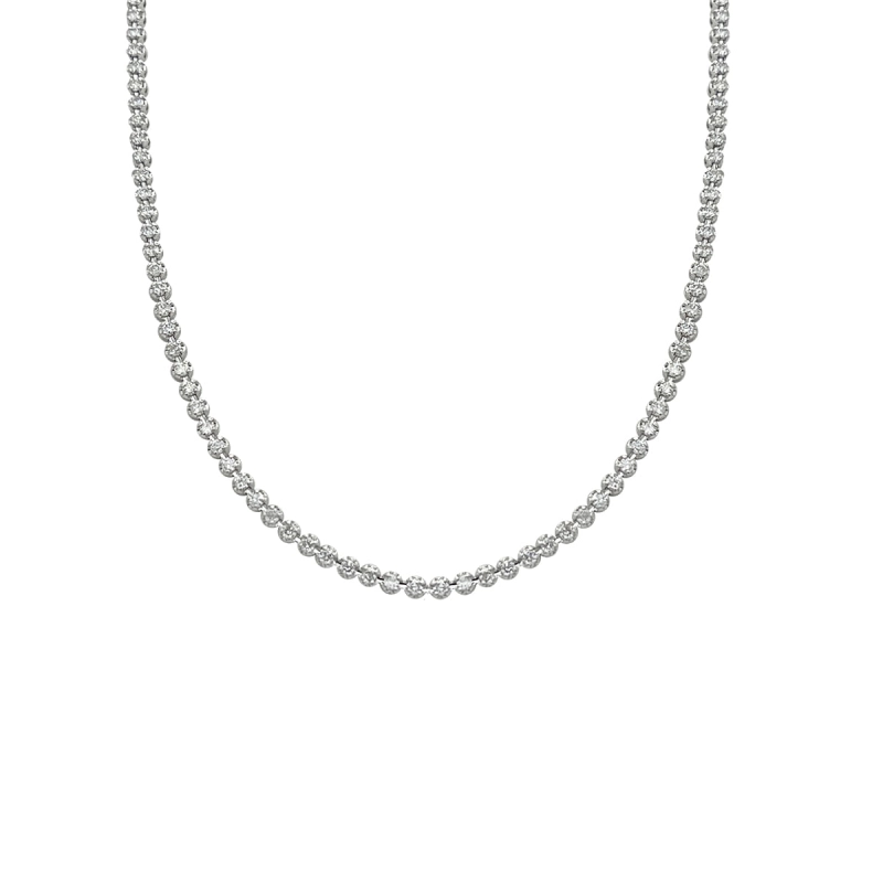 COLAR RIVIERA EM OURO BRANCO COM DIAMANTES 4,08CT 41CM