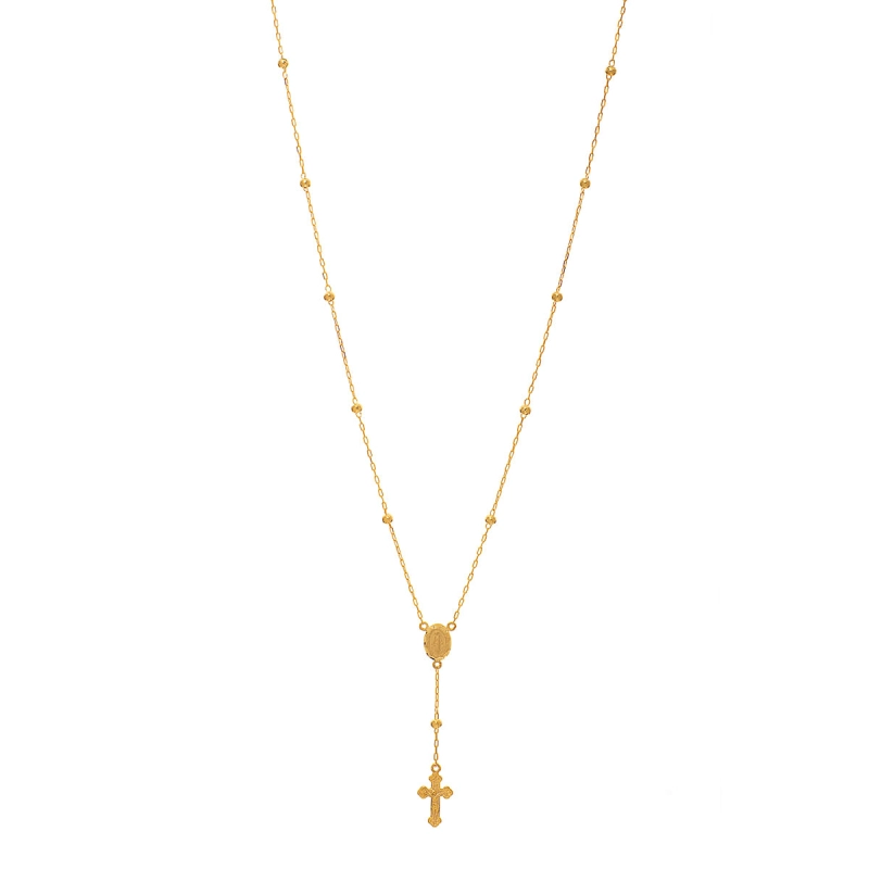 COLAR TERÇO EM OURO 18K 45CM