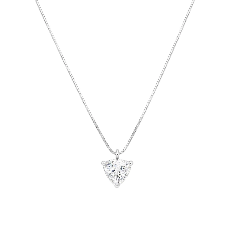Colar Trillion Moissanite Prata 925