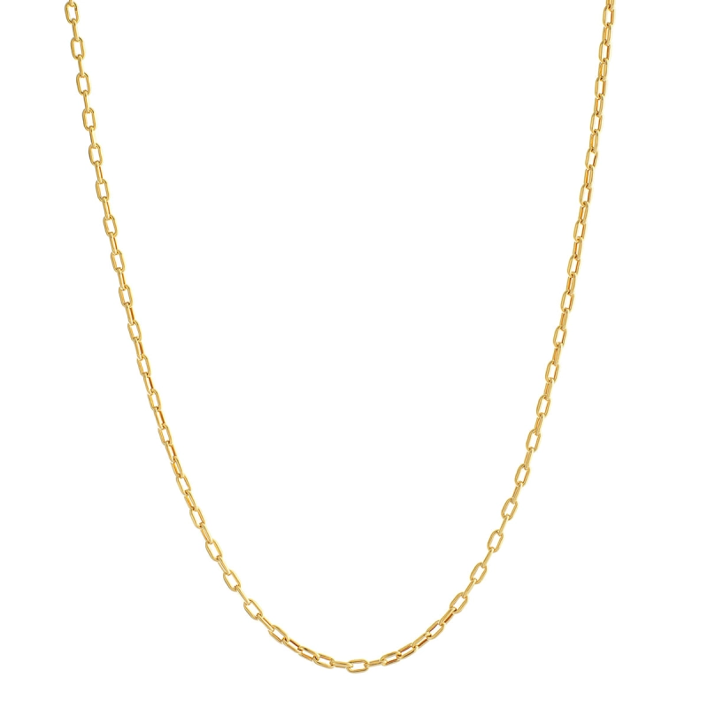 CORDÃO CADEADO REDONDO EM OURO 18K 60CM