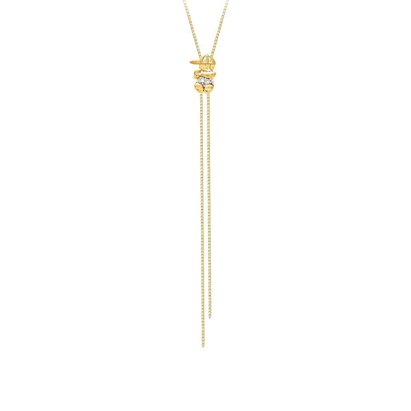 Gargantilha Menino em Ouro 18K (750) Com Diamantes