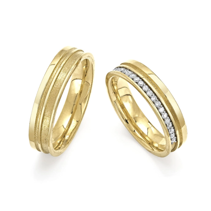 Par de Alianças Para Sempre em Ouro 18K