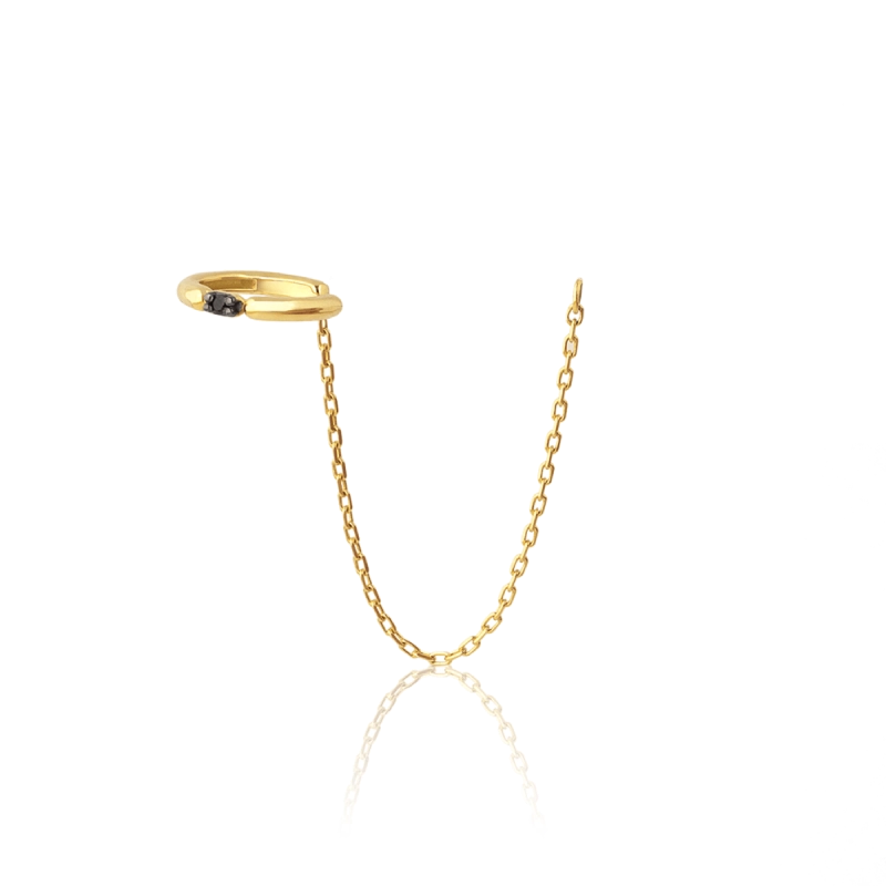 PIERCING ARGOLA COM ESPINÉLIO EM OURO 18K