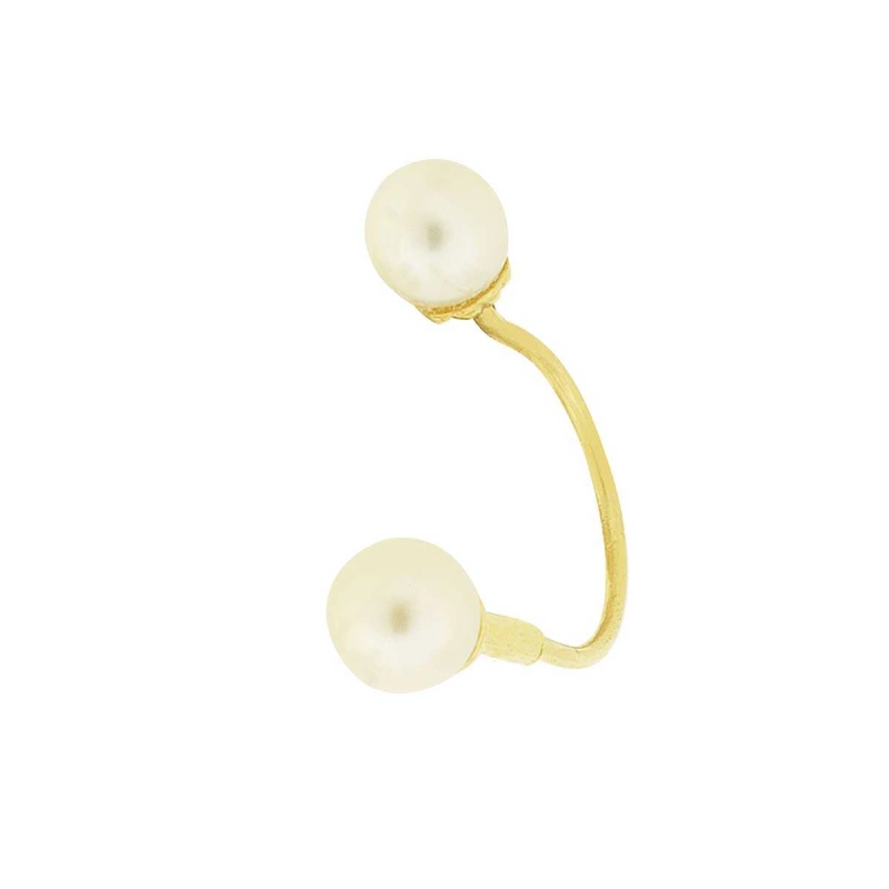 Piercing em Ouro 18K Com Pérolas.