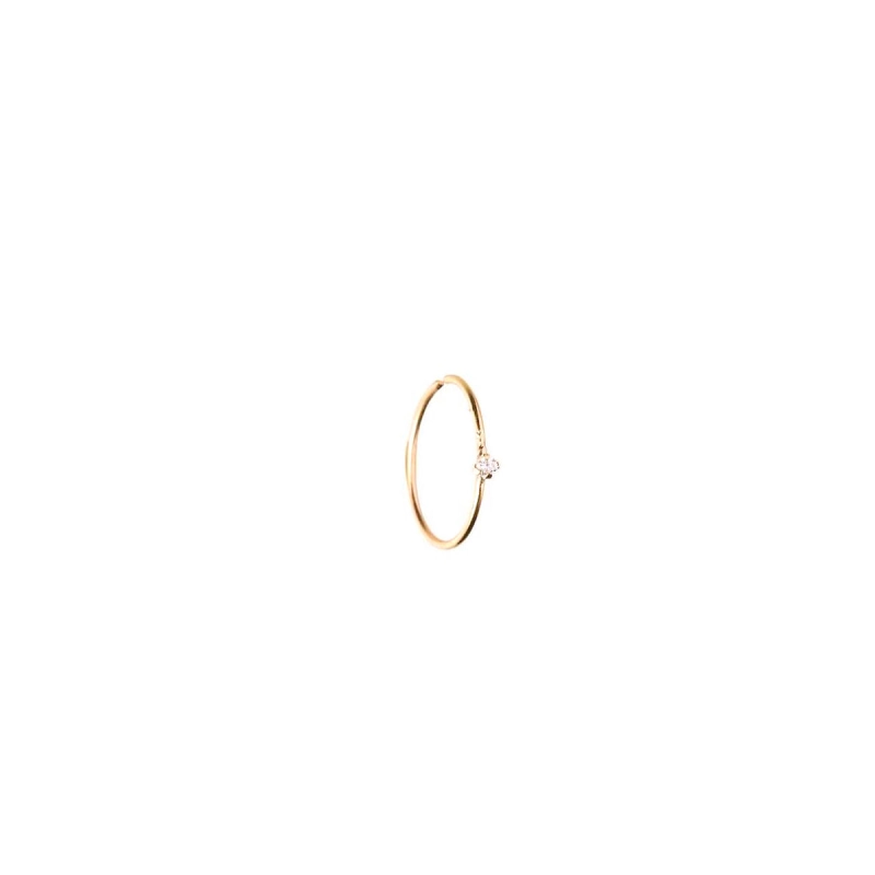 Piercing Argola em Ouro 18K com Zircônia