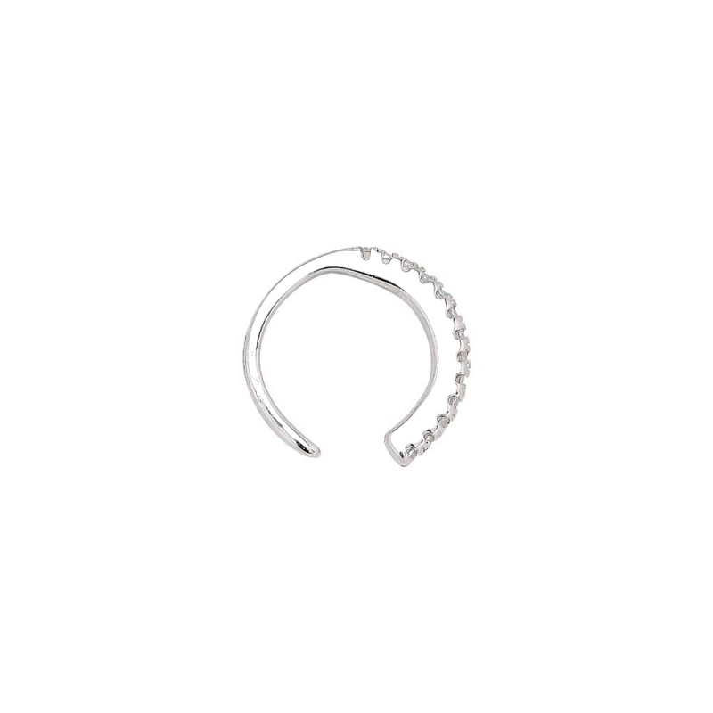 PIERCING ORELHA FIO ZIRCÔNIA EM PRATA 925 COM RÓDIO