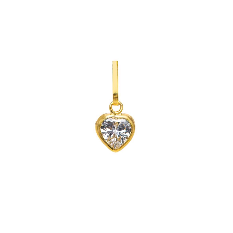 PINGENTE CORAÇÃO COM ZIRCÔNIA 5M EM OURO 18K
