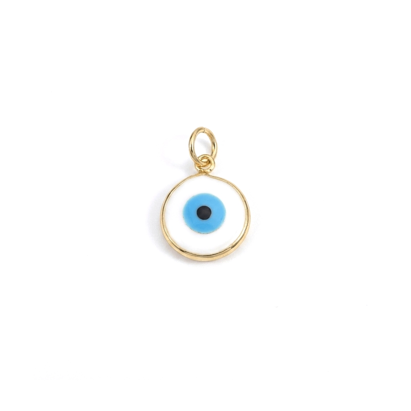PINGENTE LUMIAR OLHO GREGO COM FIO DE SEDA OURO 18K