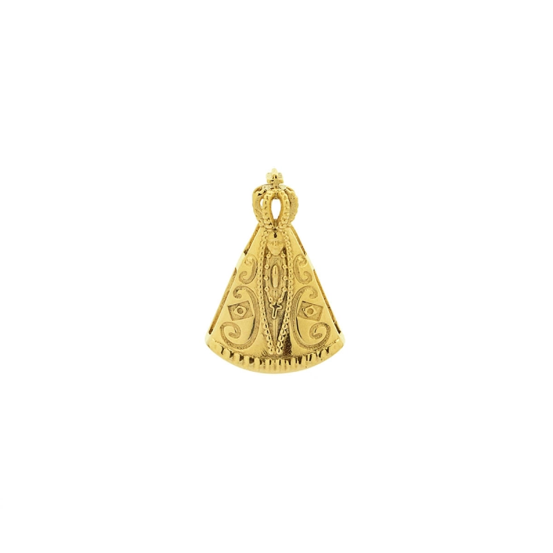 PINGENTE NOSSA SENHORA APARECIDA EM OURO 18K
