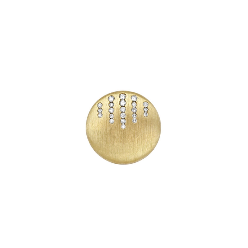PINGENTE REDONDO COM DIAMANTES 0,12CTS EM OURO 18K