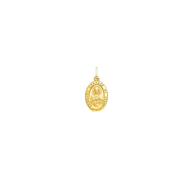 Pingente Sagrado Coração De Jesus Em Ouro 18k.