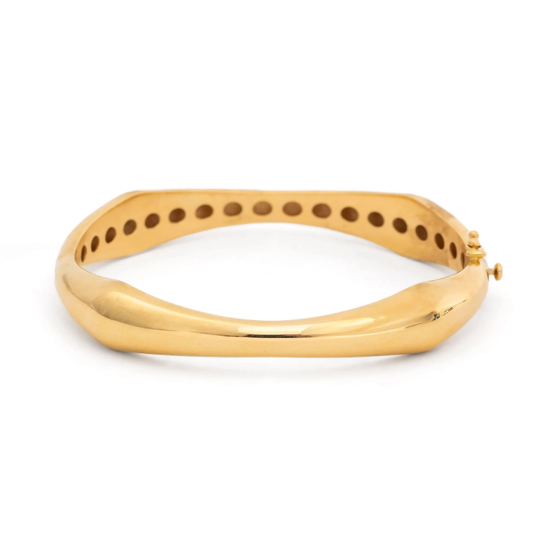 PULSEIRA BRACELETE CHANFRADO EM OURO 18K