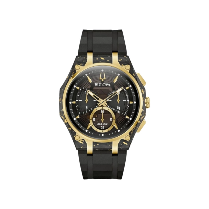 RELÓGIO BULOVA CRONÓGRAFO CURV CARBONO FORJADO EDIÇÃO ESPECIAL 150 ANOS MASCULINO 98A328N