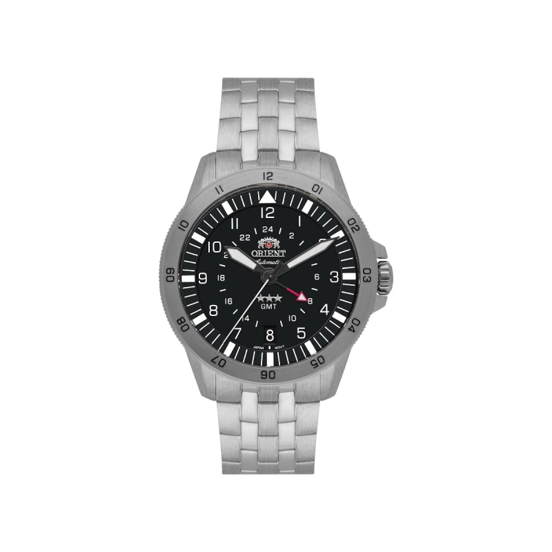RELÓGIO ORIENT 3 ESTRELAS AUTOMÁTICO GMT MASCULINO NH3SS018 P2SX