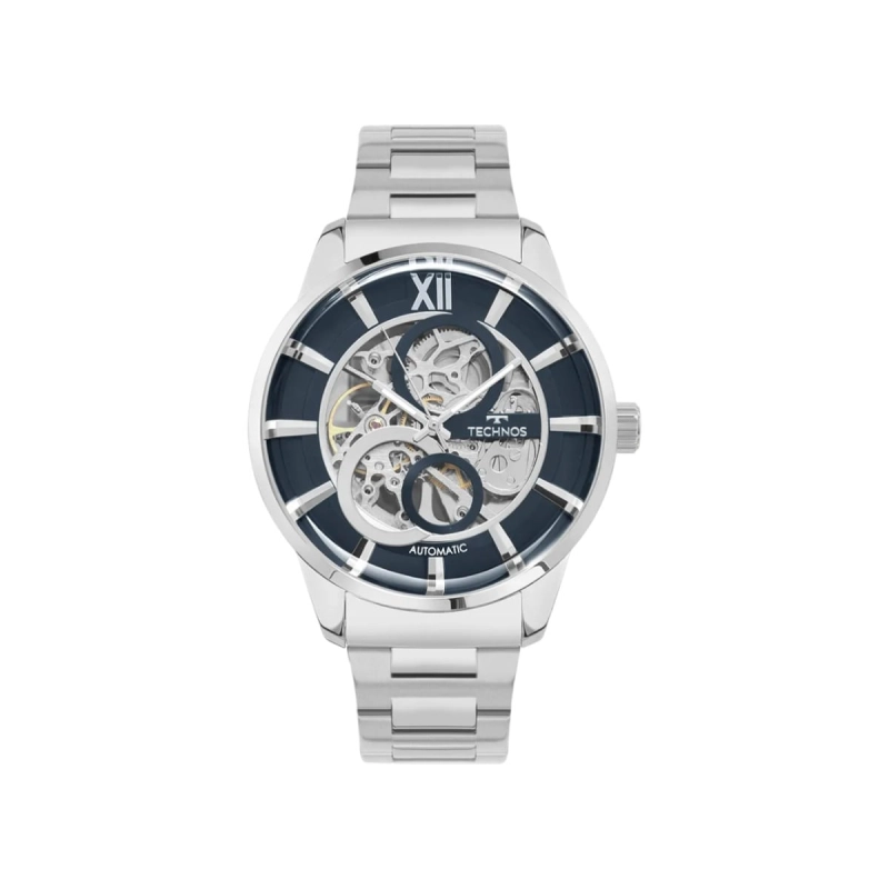 RELÓGIO TECHNOS AUTOMÁTICO SKELETON MASCULINO G3265AZ/1A