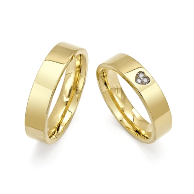 ALIANÇA AMOR INFINITO POLIDA EM OURO 18K