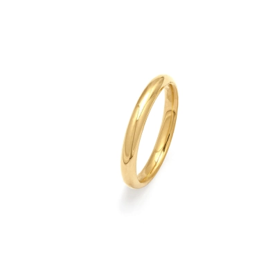 ALIANÇA BORGONHA ANATÔMICA EM OURO 18K