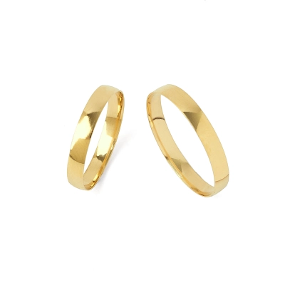 ALIANÇA ESSENZA FIO LISO ANATÔMICA OURO 18K