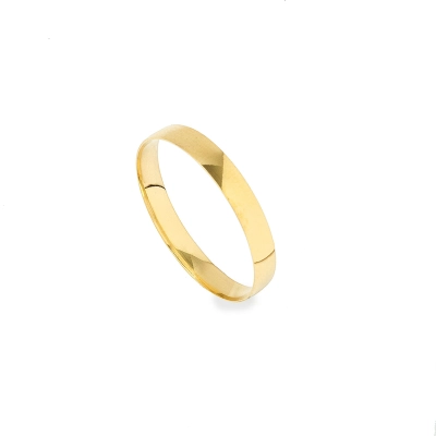 ALIANÇA ESSENZA FIO LISO ANATÔMICA OURO 18K