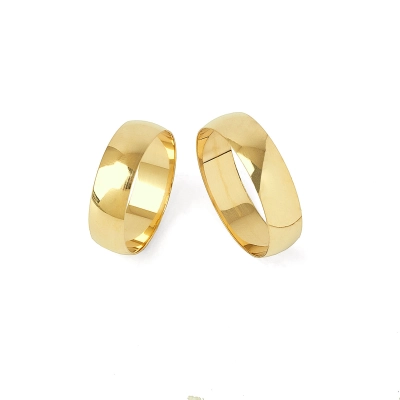 ALIANÇA ROYALE LISA GROSSA OURO 18K