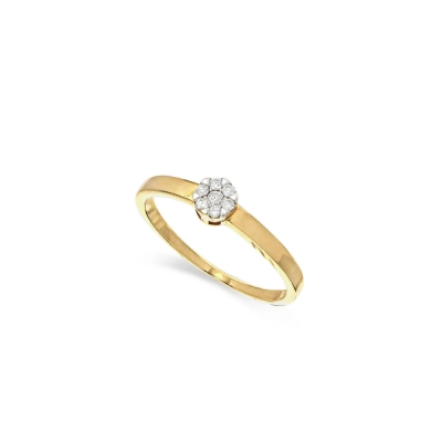 ANEL ENCANTO EM OURO 18K COM DIAMANTE 0,08CTS
