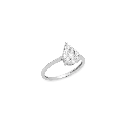 ANEL GOTA ILUSSION OURO BRANCO 18K