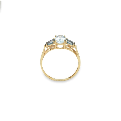 ANEL INSTANTE TOPÁZIOS OURO 18K