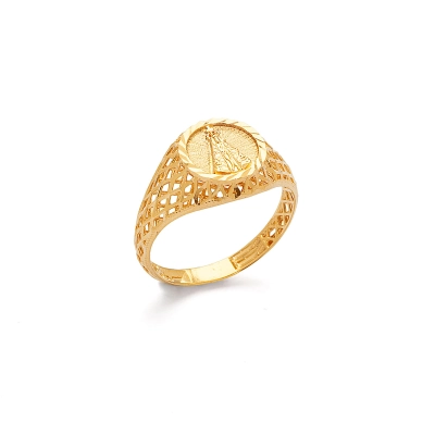 ANEL NOSSA SENHORA APARECIDA EM OURO 18K