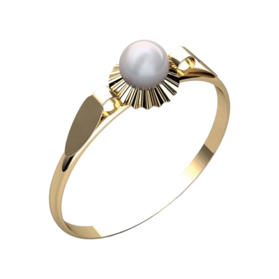 Anel Pérola Roseta Ouro 18k
