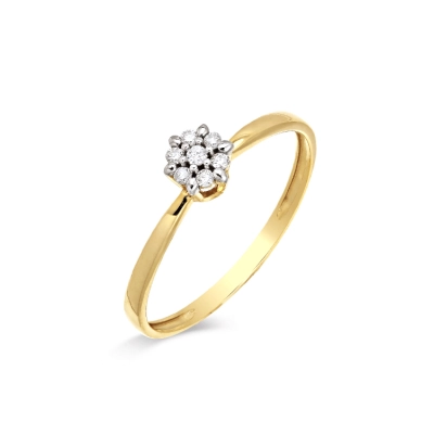 ANEL PROMESSA EM OURO 18K COM DIAMANTES 0,08CT