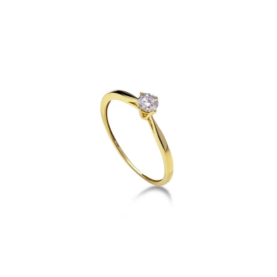 ANEL SONHO EM OURO 18K COM DIAMANTES 0,15CTS