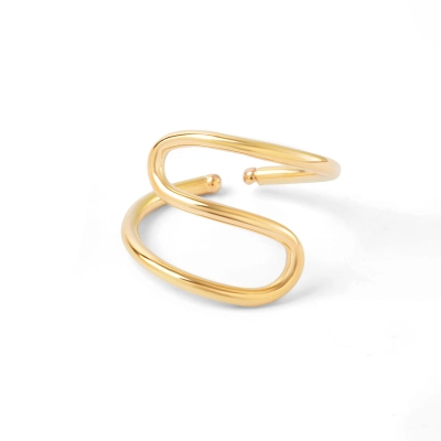 ANEL TUBULAR S EM OURO 18K