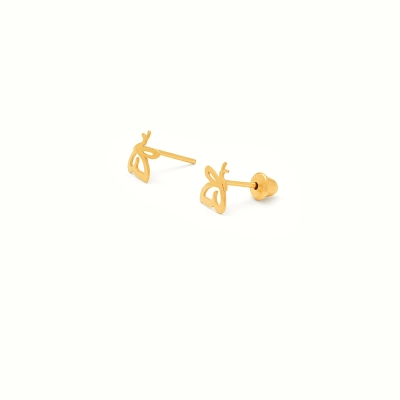 BRINCO BORBOLETA EM OURO 18K