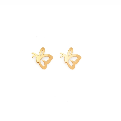 BRINCO BORBOLETA EM OURO 18K