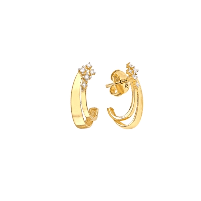 BRINCO CHAPA COM DIAMANTES EM OURO 18K
