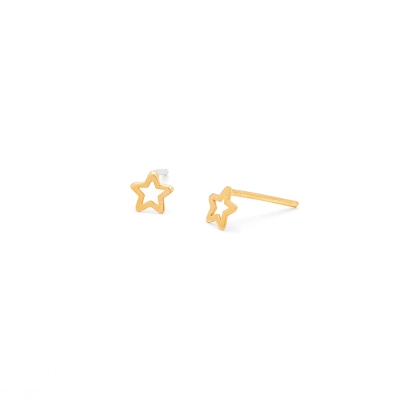 BRINCO ESTRELA PEQUENA EM OURO 18K
