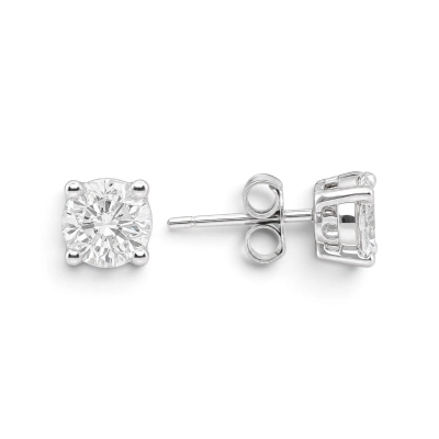 Brinco Illusion Com Moissanite Prata 925