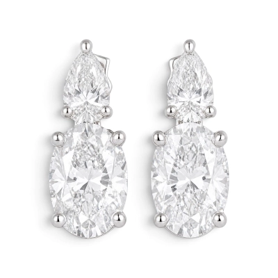 Brincos Pedras Moissanite Prata 925