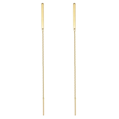 BRINCO PENDURADO PLACA EM OURO 18K